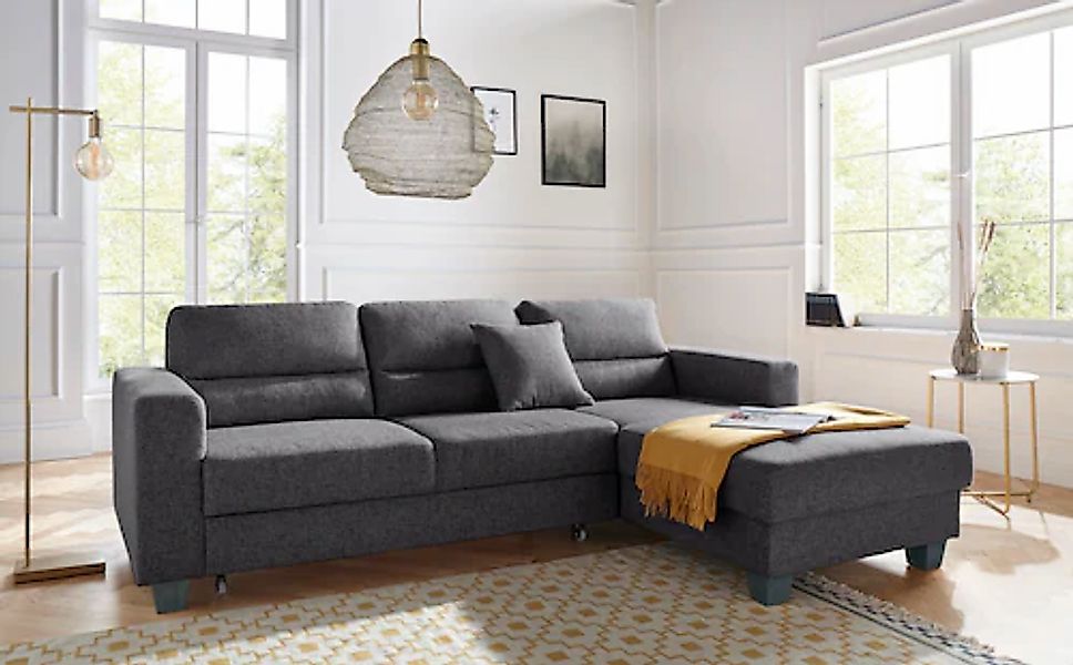 TRENDMANUFAKTUR Ecksofa »Chamber, zeitlos und modern, hoher Sitzkomfort, L- günstig online kaufen