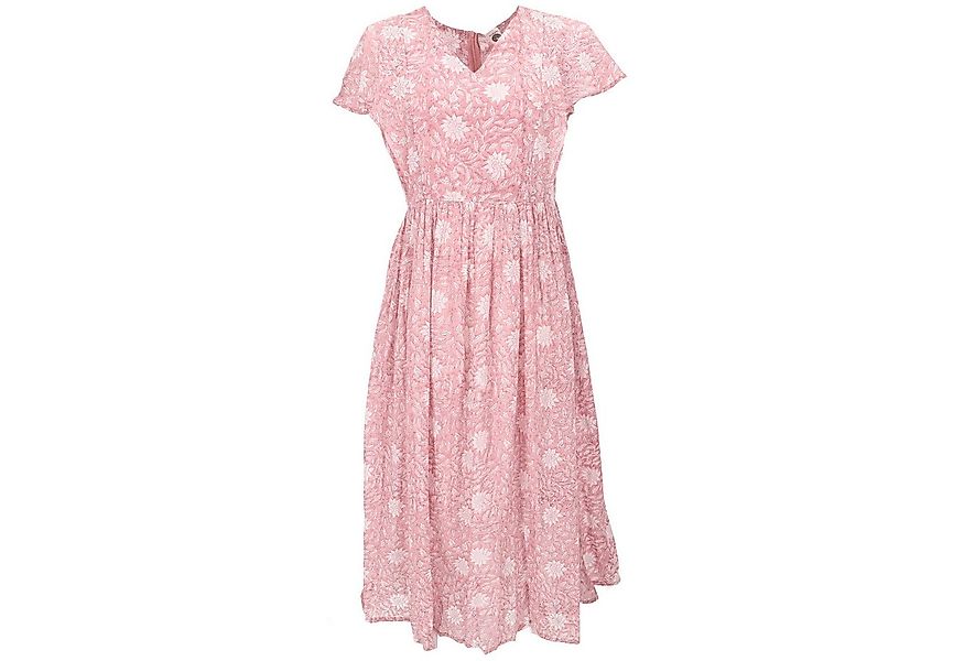 Guru-Shop Midikleid Luftiges Boho Sommerkleid, handbedrucktes.. alternative günstig online kaufen
