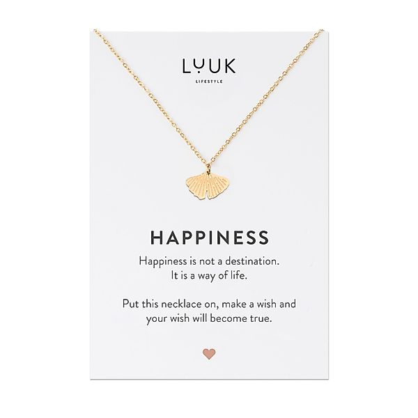 LUUK LIFESTYLE Kette mit Anhänger Ginkgo, günstig online kaufen
