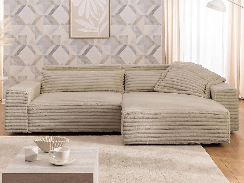 OTTO home Ecksofa "KINLEE Design-Sofa mit Recamiere rechts/links, Maße B/T/ günstig online kaufen