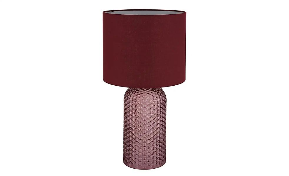 Tischlampe Sofia, rot, Höhe 50 cm, Stoff/Glas günstig online kaufen