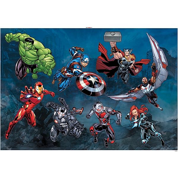 Komar Wandtattoo "Avengers Action - Größe 100 x 70 cm", (8 St.), selbstkleb günstig online kaufen