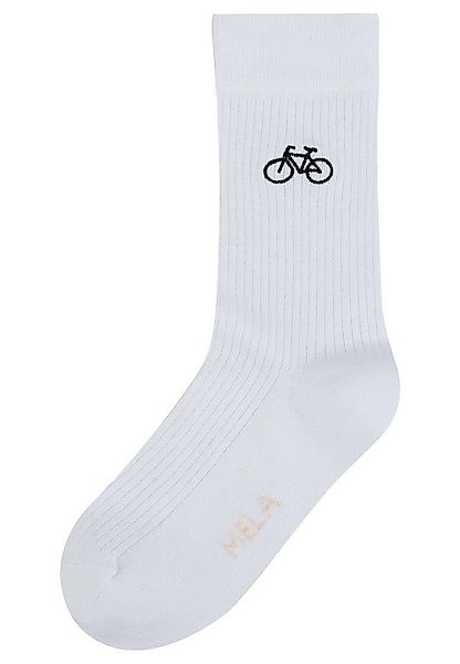 MELA Socken Gerippte Socken Stickerei 1 Paar Ohne Polyester & Polyamid. Das günstig online kaufen