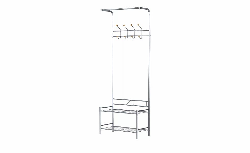 Standgarderobe  Wanda ¦ silber ¦ Maße (cm): B: 64 H: 177 T: 30.0 Garderoben günstig online kaufen