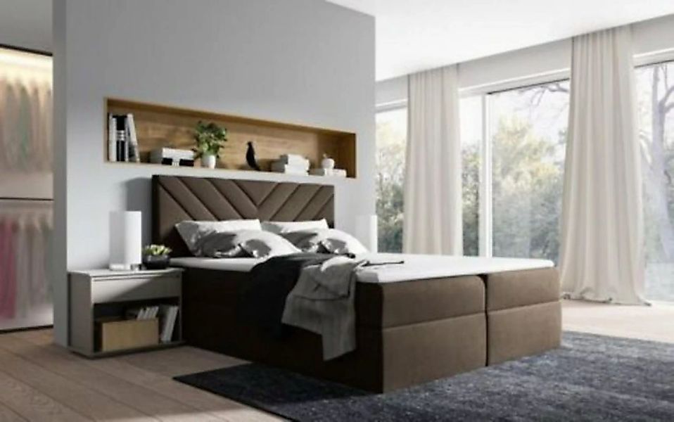 JVmoebel Bett, Bett Bettkasten Boxspringbett Doppel Hotel Modern Bettkasten günstig online kaufen