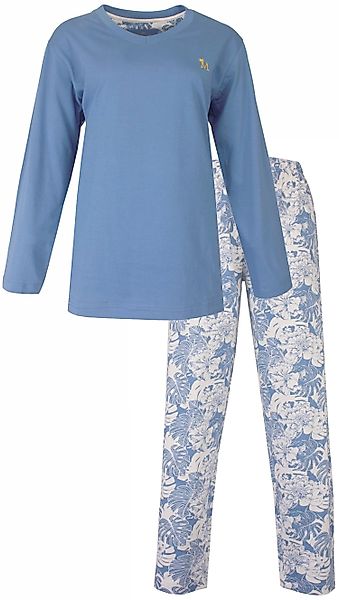 Medaillon Schlafanzug Damen Pyjama lang (2 günstig online kaufen