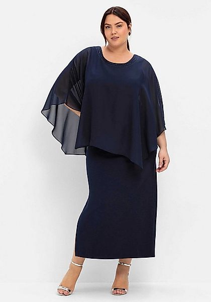 Sheego Etuikleid Abendkleid 3/4-Arm im Lagenlook günstig online kaufen