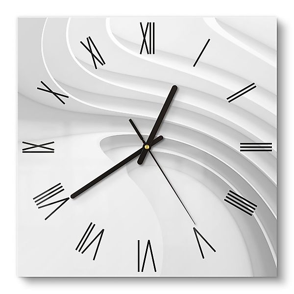 DEQORI Wanduhr 'Fließende Lamellenlinien' (Glas Glasuhr günstig online kaufen