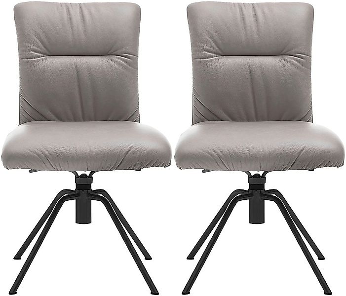 Musterring Polsterstuhl "Helmond 6600", (Set), 2 St., Echtleder, Gestell sc günstig online kaufen
