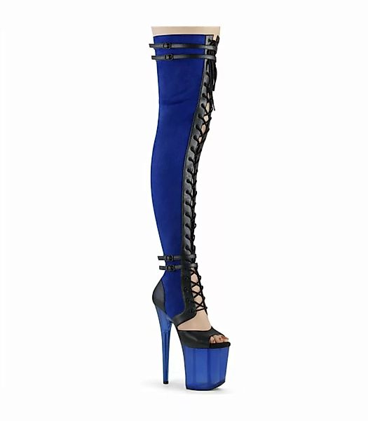 FLAMINGO-3027 Overknee Stiefel - Blau | Pleaser (Schuhgröße: EUR 38) günstig online kaufen