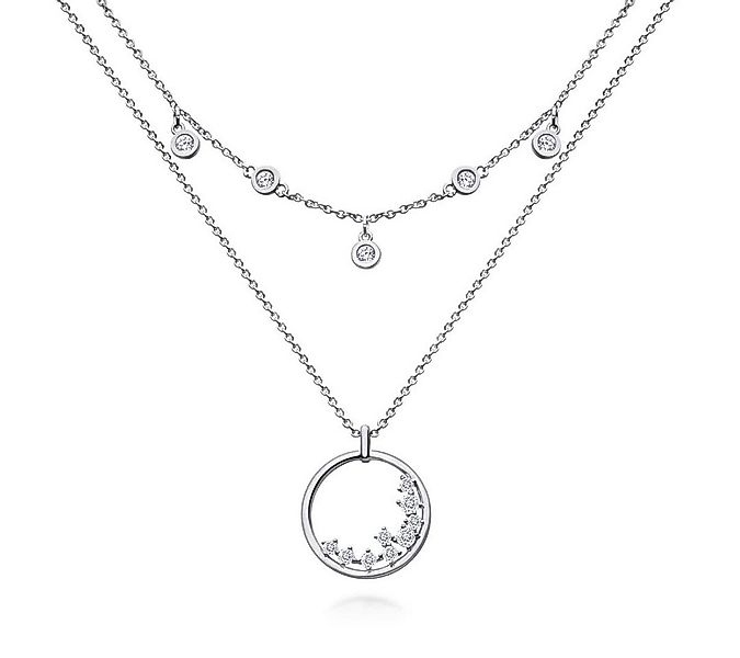 Lisandra Scott Kette mit Anhänger Doppelhalskette mit funkelnden Zirkonia S günstig online kaufen