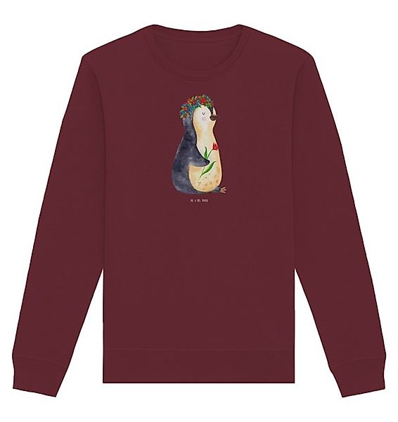 Mr. & Mrs. Panda Longpullover Größe XXL Pinguin Blumen - Burgundy - Geschen günstig online kaufen