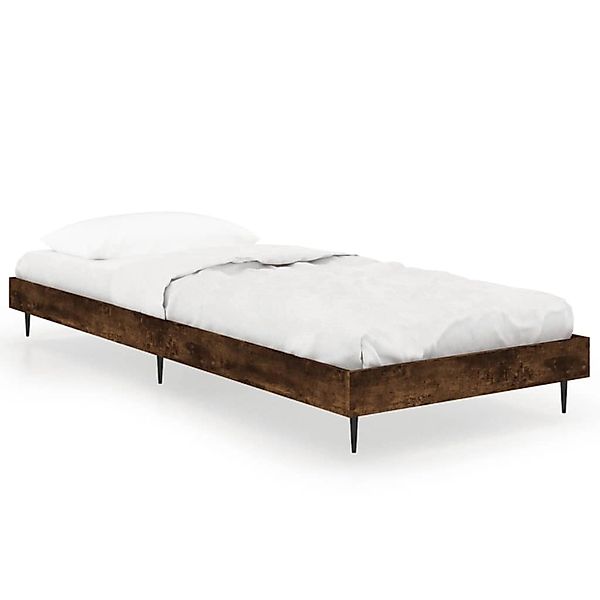 vidaXL Bettgestell ohne Matratze Räuchereiche 75x190 cm Holzwerkstoff 83231 günstig online kaufen