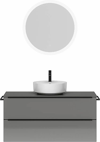 nobilia Badmöbel-Set "Alvene", (2 St., vormontiert, mit Soft-Close), Hochgl günstig online kaufen