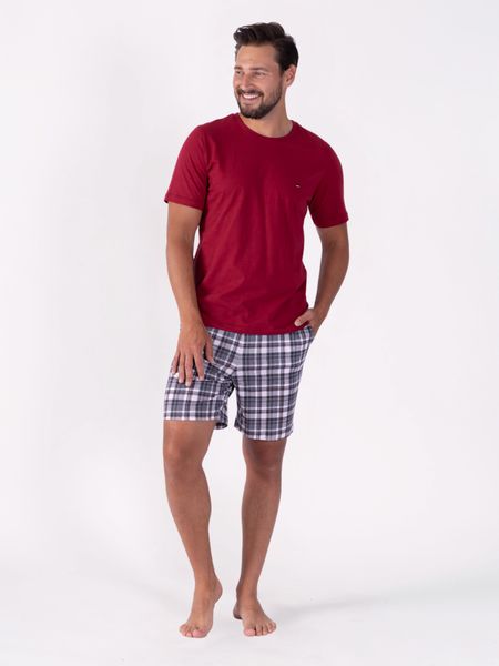 HOTBERG Pyjama Schlafanzug kurz mit karierter günstig online kaufen