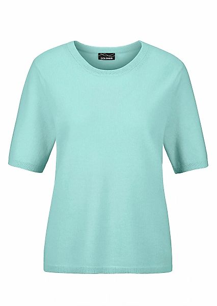 GOLDNER Kurzarmpullover "Kurzgröße Kaschmir-Halbarmpullover mit Rundhals" A günstig online kaufen