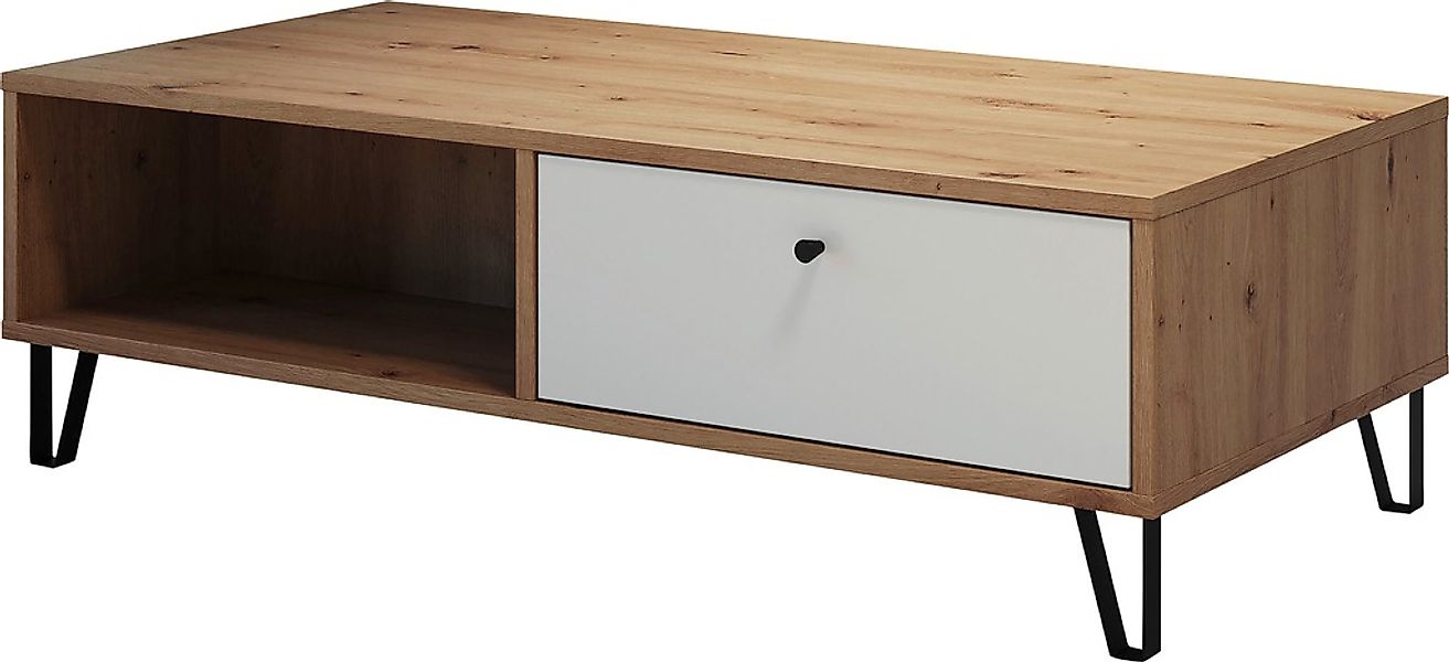 Places of Style Couchtisch "Tarragona", Couchtisch m. 2 Schub.K, 2 Fächern günstig online kaufen