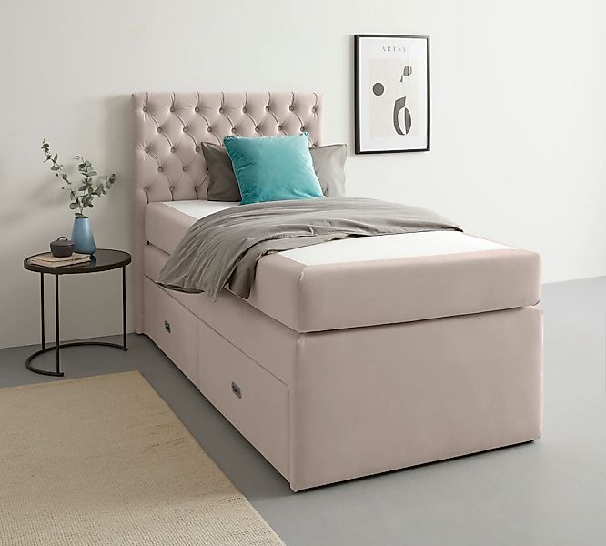 Home affaire Polsterbett "Boxbett Alvi mit Schubladen, Taschen-Federkernmat günstig online kaufen