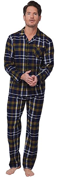 Pastunette Schlafanzug Herren Flanell Pyjama (2 günstig online kaufen