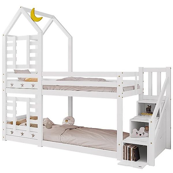 BlingBin Etagenbett Kinderbett Baumhaus Hochbett für Kinder (1-St., mit Sch günstig online kaufen