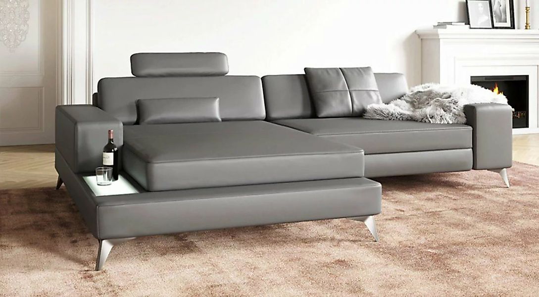 BULLHOFF Ecksofa Leder Ecksofa Eckcouch L-Form Designsofa »MÜNCHEN IV« von günstig online kaufen