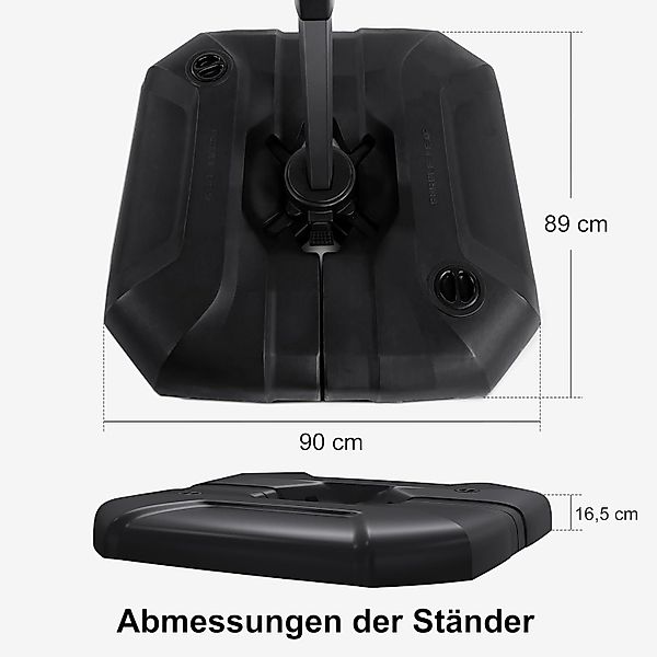 PURPLE LEAF Schirmhalter Sonnenschirmständer beschwerter Sockel, günstig online kaufen