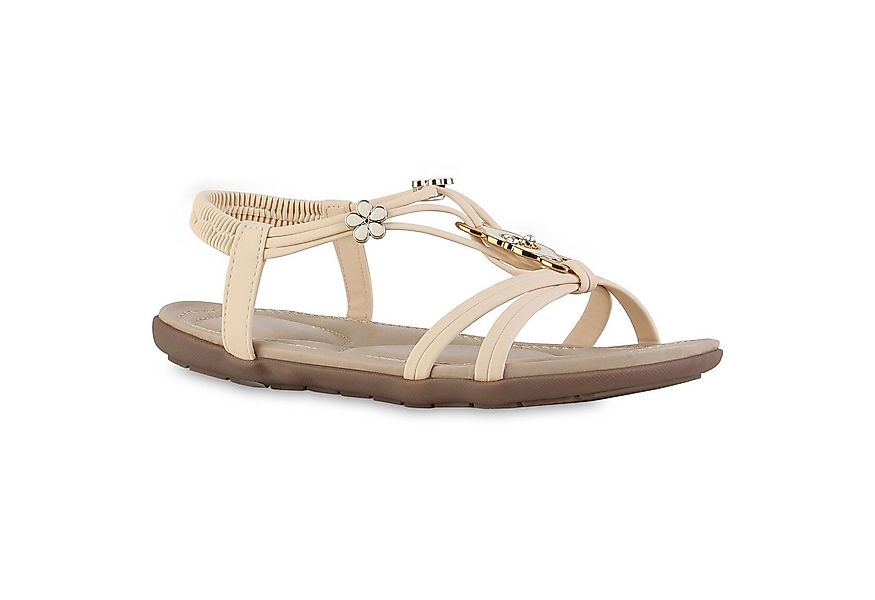 VAN HILL 841742 Riemchensandale Damen Riemchensandalen Sandalen Zierperlen günstig online kaufen