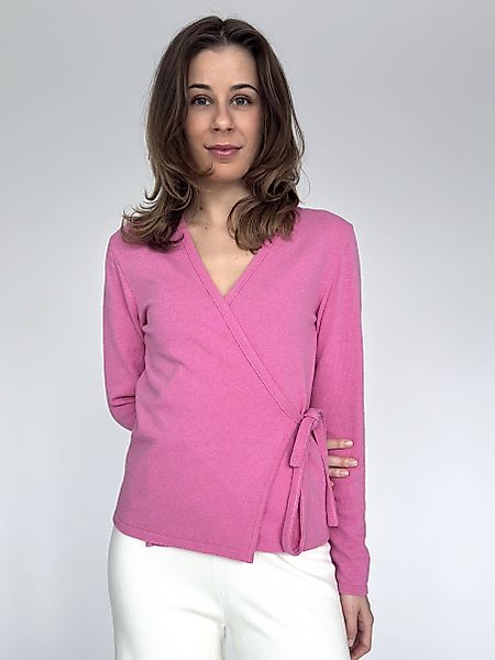 Zuckerwatte Wickelpullover Wickelpullover aus weicher Merino günstig online kaufen