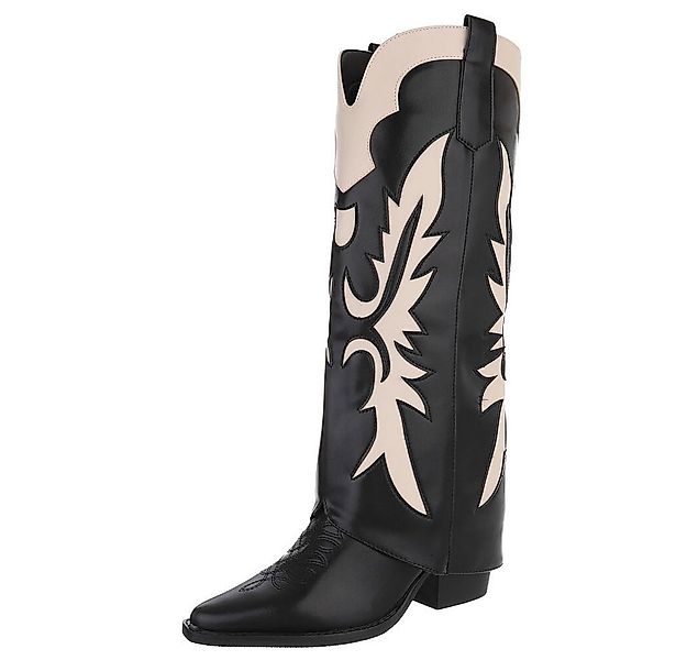 Ital-Design Hochwertige Damen-Stiefel mit kunstvollem Design für Alltag Wes günstig online kaufen