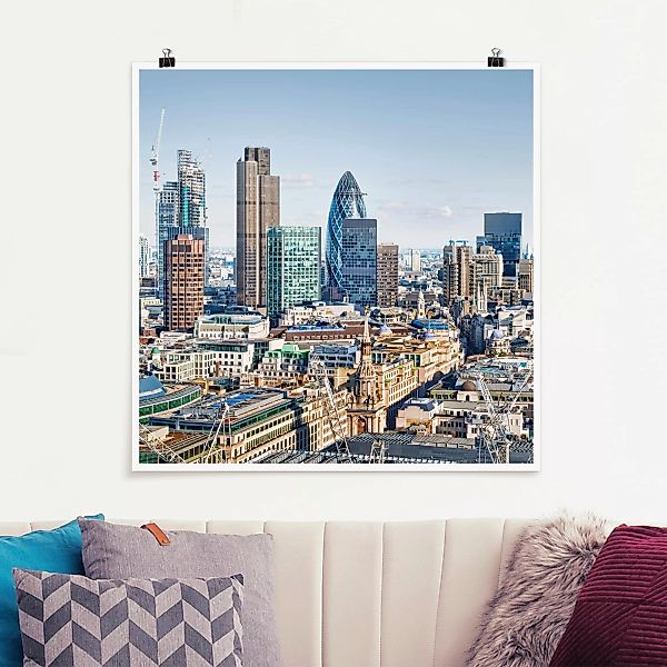 Poster Architektur & Skyline - Quadrat City of London günstig online kaufen