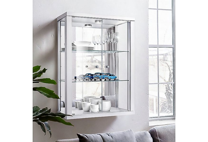 K-Möbel Hängevitrine C1013 (Glasvitrine (80x60x25 cm) mit 2 Glastüren) günstig online kaufen