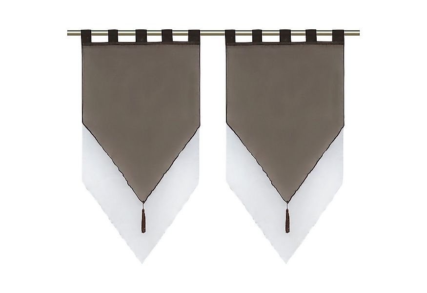 Delien Scheibengardine Lydia (2 St), Schlaufen, mit Quaste Panneaux günstig online kaufen