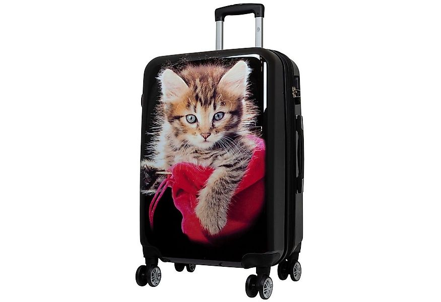 Trendyshop365 Hartschalen-Trolley Katze, Reisekoffer bunt mit Tier-Motiv, 3 günstig online kaufen