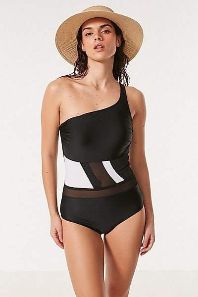 C&CITY Badeanzug Ein-Schulter-Mesh-Badeanzug günstig online kaufen