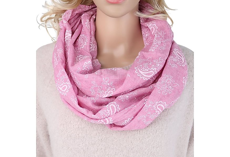 MIRROSI Loop Damen Schal mit Paisley Punkte Weich aus 100% Baumwolle, (ca. günstig online kaufen