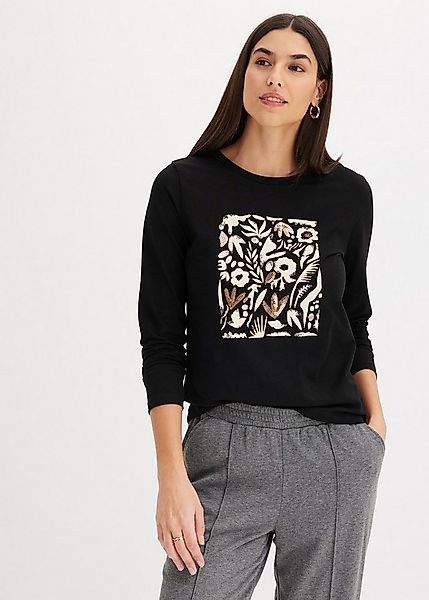 bonprix Langarmshirt (1-tlg) Slim fit Passform, Langarm, für Frühling und S günstig online kaufen