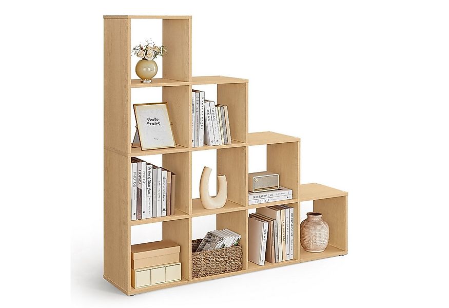 VASAGLE Bücherregal, Raumteiler, Würfelregal, viel Stauraum, Stufenregal günstig online kaufen