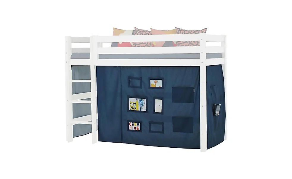 Hoppekids Vorhang Mittelhochbett 90x200  Creator ¦ blau ¦ Maße (cm): B: 380 günstig online kaufen