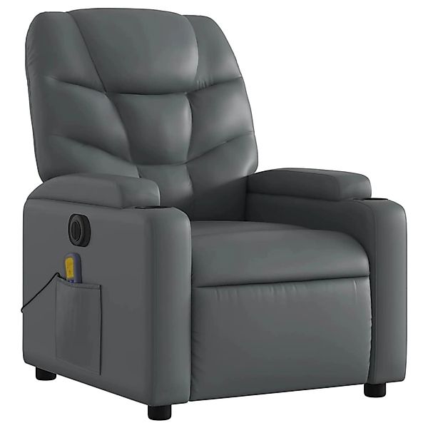 vidaXL Sessel Massagesessel Elektrisch Grau Kunstleder günstig online kaufen