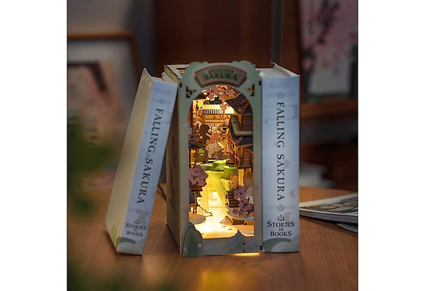 Robotime Buchstütze Robotime Falling Sakura, Rolife Diorama günstig online kaufen