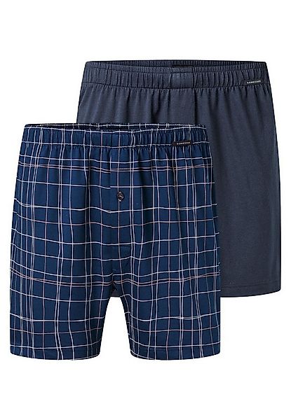 Schiesser Boxershorts Boxershorts (Set, 2-St., 2er Pack) mit Eingriff, Jers günstig online kaufen