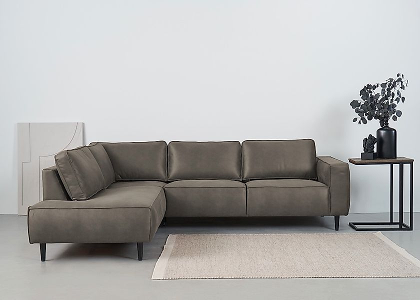 Places of Style Ecksofa "Fumone, Lederoptik oder Soft-Touch Chenille", Brei günstig online kaufen