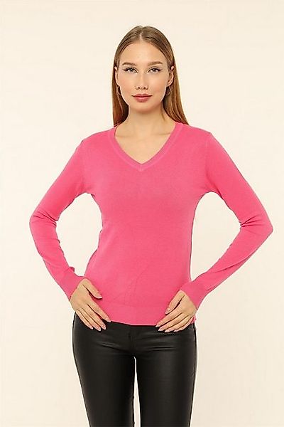 HomeStore Strickpullover KleidV-Ausschnitt Basic T-Shirt Kleid günstig online kaufen