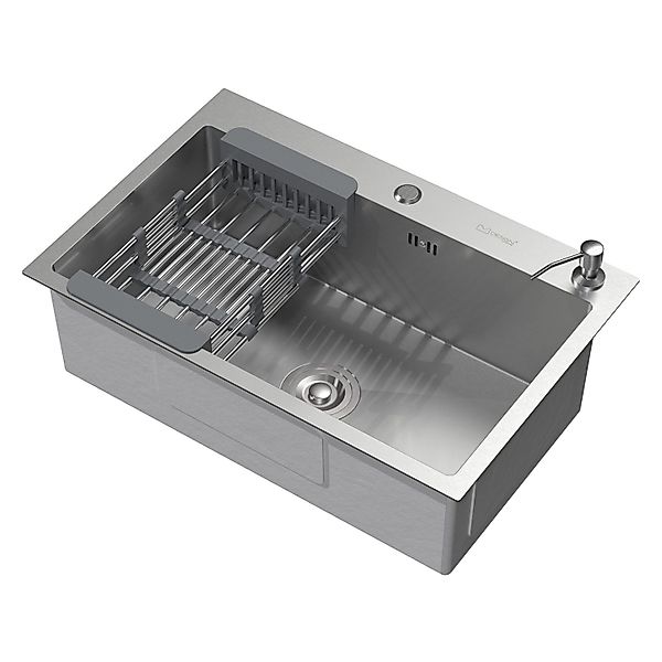 ML-DESIGN Küchenspüle Spülbecken aus Edelstahl, mit Ab- und Überlaufgarnitu günstig online kaufen