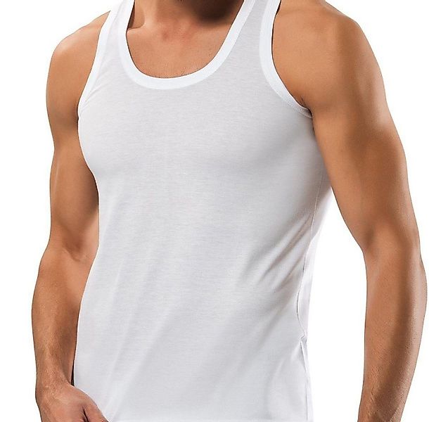 DDOnlineShop Unterhemd 4er Sparset Tank-Top für Herren, 100% Baumwolle Weiß günstig online kaufen