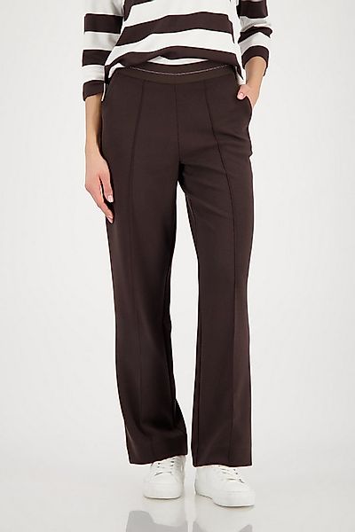 Monari Jogger Pants Basic Lurex elastischer Bund mit Glitzerstreifen, Strai günstig online kaufen