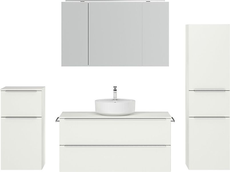 nobilia® Badmöbel-Set »Alvene«, (4 St., vormontiert, mit Soft-Close), inkl. günstig online kaufen