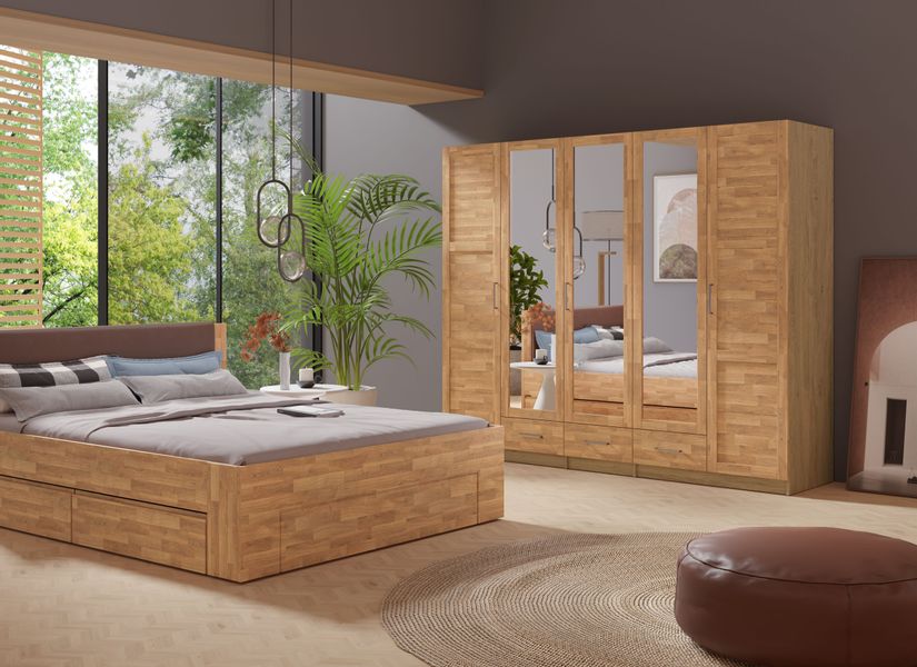 Home affaire Kleiderschrank Sabrina, natürlicher Landhausstil, günstig online kaufen