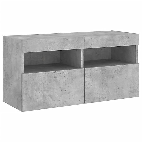 vidaXL TV-Wandschrank mit LED-Leuchten Betongrau 80x30x40 cm 837203 günstig online kaufen