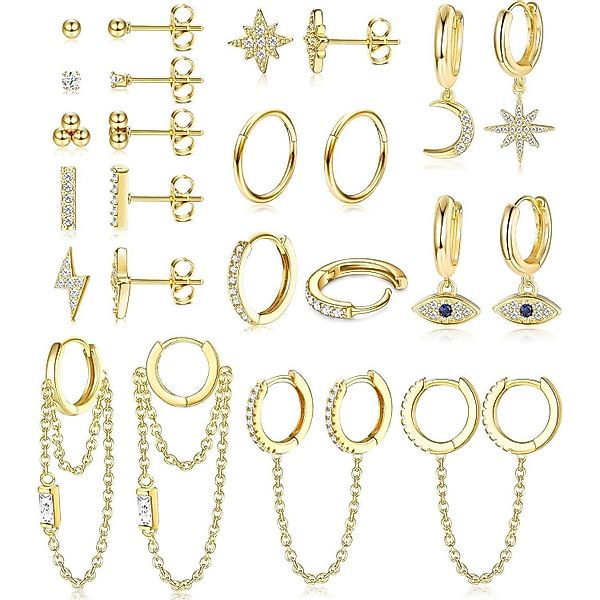 LuxusKollektion Ohrring und Ketten Set 12Paar günstig online kaufen